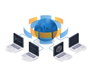 internet computer network information technology vector image