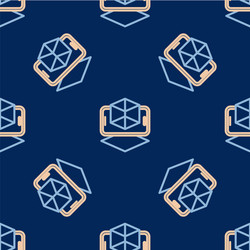 line 3d modeling icon isolated seamless pattern vector image