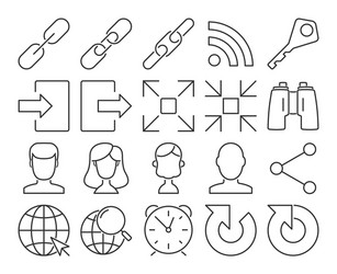 modern line style icons user interface set 4 vector