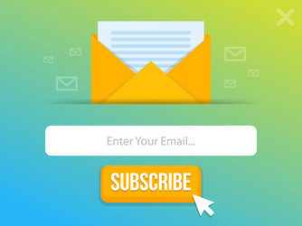 Modern pop-up subscribe form for your website vector