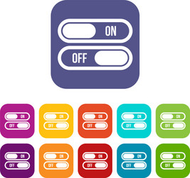 button on and off icons set vector