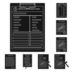 design form and document symbol vector