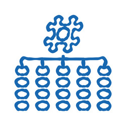 hashing algorithm icon doodle vector image