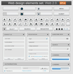 Website design elements black Royalty Free Vector Image