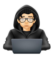 Young Hacker Programmer vector image