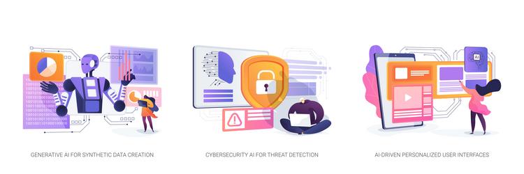 ai driving data security and user experience vector image