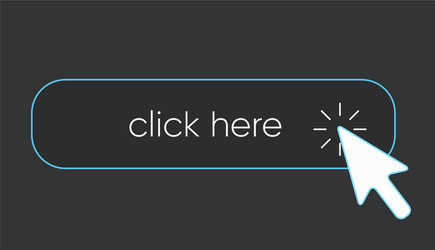 click here banner web button with action hand vector