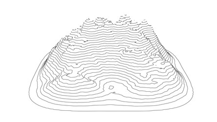 curve lines in shape part mountain range vector image
