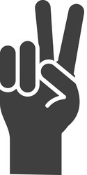 hand peace and love gesture human rights day vector