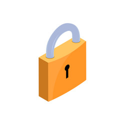 lock key isometric icon padlock data business vector