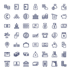 49 bank icons vector