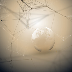 abstract futuristic network shapes high tech vector image