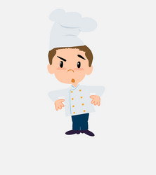 chef with an expression of unpleasant surprise vector