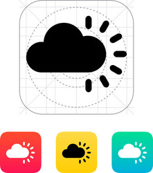 cloudy weather icon vector