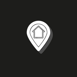 home gps - map pointer pin icon arrow vector image