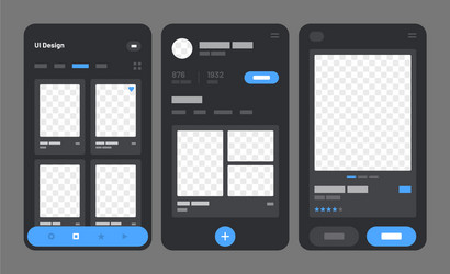 mobile app concept flowchart with ui elements vector image