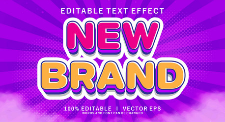 new brand text effect with modern style design vector image