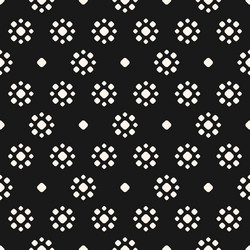 seamless pattern with flower shapes circles dots vector image