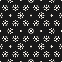 seamless pattern with flower shapes circles dots vector