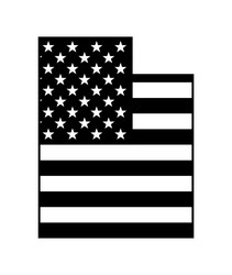 utah ut state map shape with usa flag Vector Image