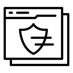web authentication icon outline two factor vector image
