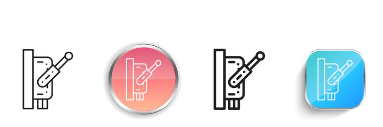 disconnect icon thin linear regular and button vector image