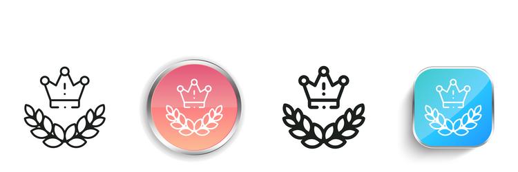 glory icon thin linear regular and button style vector image