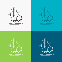 idea insight key lamp lightbulb icon over various vector image
