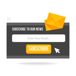 modern pop-up subscribe form for your website vector image