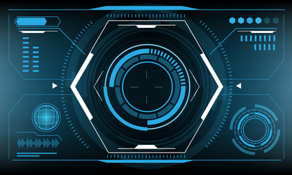 hud sci-fi interface screen view design virtual vector image