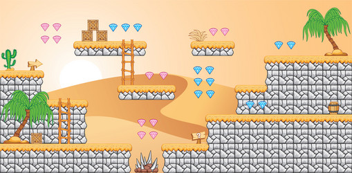 2d tileset platform game 28 vector