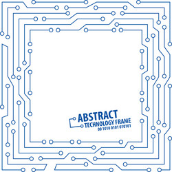 Abstract technology square frame Royalty Free Vector Image