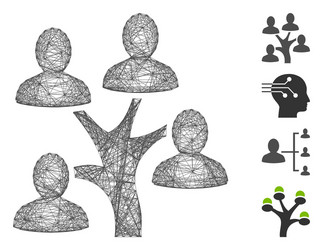 net genealogy tree mesh vector