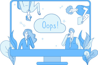 page not found computer network 404 error warning vector image