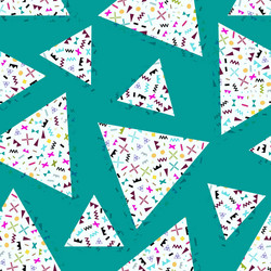 Retro Geometric Triangle Pattern vector
