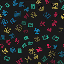 set line browser setting keyboard cloud vector image