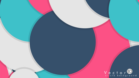 Simple and colorful circles background design vector