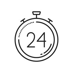 24 hours order execution or delivery service icon vector image