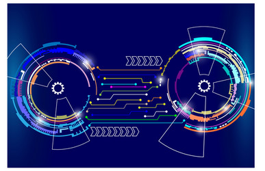 Abstract multi color technology communication vector