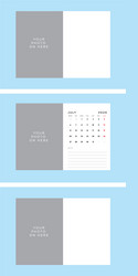 Calendar 2020 template in custom size vector