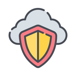 cloud technology security form of a internet data vector image