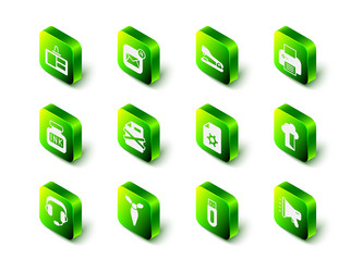 Set envelope stapler printer cloud database vector
