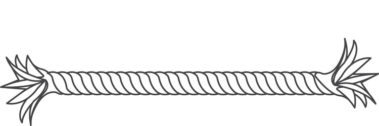 Silhouette line nautical break rope icon Vector Image