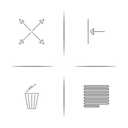 web linear simple icon setoutline icons vector image