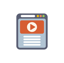 webpage displaying video streaming platform vector image