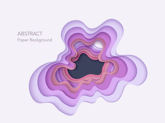 abstract 3d background with papercut shapes paper vector image
