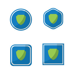 Shield security design element emblem concept vector