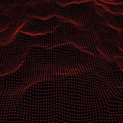 abstract digital wave grid consist of particles vector image