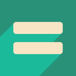 Flat with shadow icon and mobile application vector