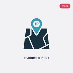 Two color ip address point locator icon from vector